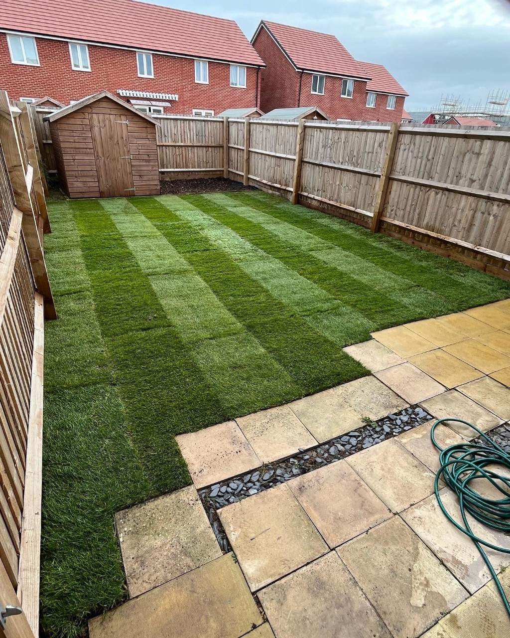 Landscaping 1 Garden Lanscaping with new Lawn